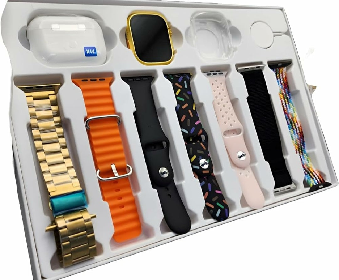 The i20 Ultra Max Smart Watch is the best smartwatch for men and women in Pakistan, featuring health tracking, Bluetooth calling, fitness tracking, and AirPods