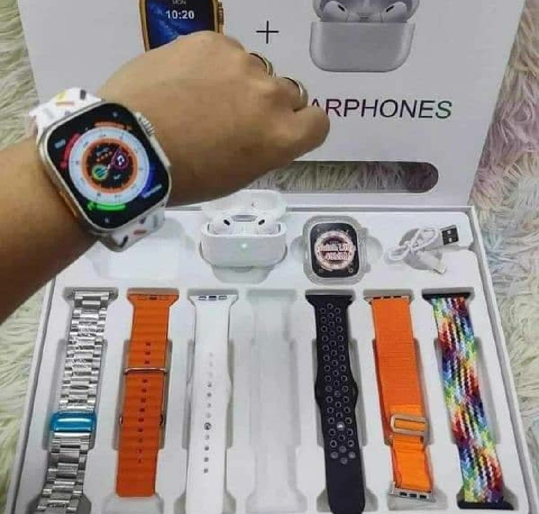 The i20 Ultra Max Smart Watch is the best smartwatch for men and women in Pakistan, featuring health tracking, Bluetooth calling, fitness tracking, and AirPods